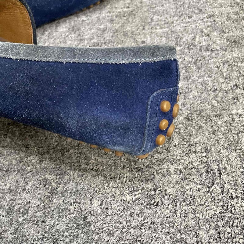 Gucci Gucci Navy Blue Suede Loafers with Silver Buckle 0079 Size US 9.5 / EU 42-43 - 7 Thumbnail