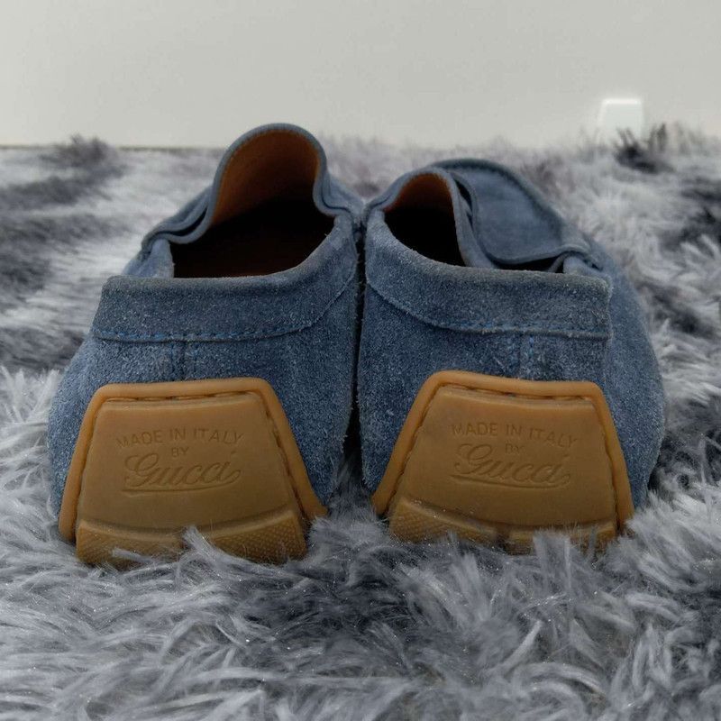 Gucci Gucci Blue Casual Leather Loafers for Men 0079 Size US 8 / EU 41 - 5 Thumbnail