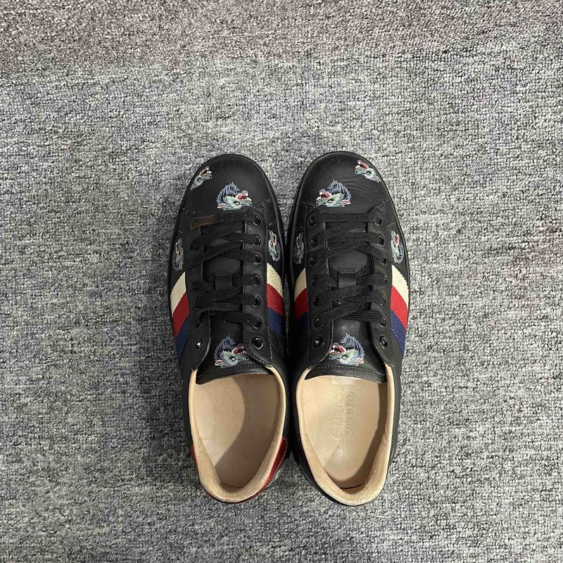 Gucci Gucci Ace Low-Top Fashion Sneakers for Men 0079 Size US 6.5 / EU 39-40 - 13 Thumbnail