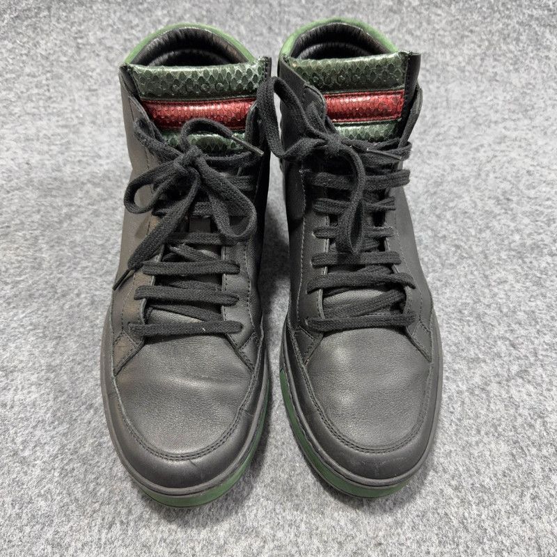 Gucci Gucci Stylish High-Top Sneakers in Green and Black 0079 Size US 8.5 / EU 41-42 - 2 Thumbnail