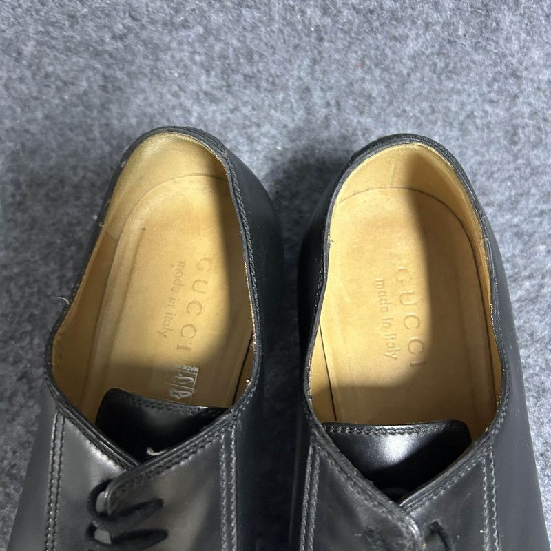 Gucci GUCCI Stylish Black Leather Dress Shoes for Men 0079 Size US 8 / EU 41 - 6 Thumbnail