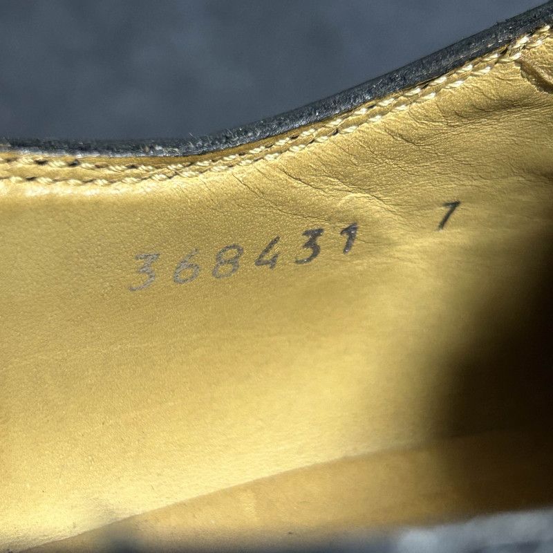 Gucci GUCCI Stylish Black Leather Dress Shoes for Men 0079 Size US 8 / EU 41 - 5 Thumbnail