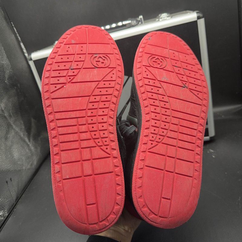 Gucci Gucci Ronnie High-Top Sneakers in Black and Red 0079 Size US 9.5 / EU 42-43 - 4 Thumbnail