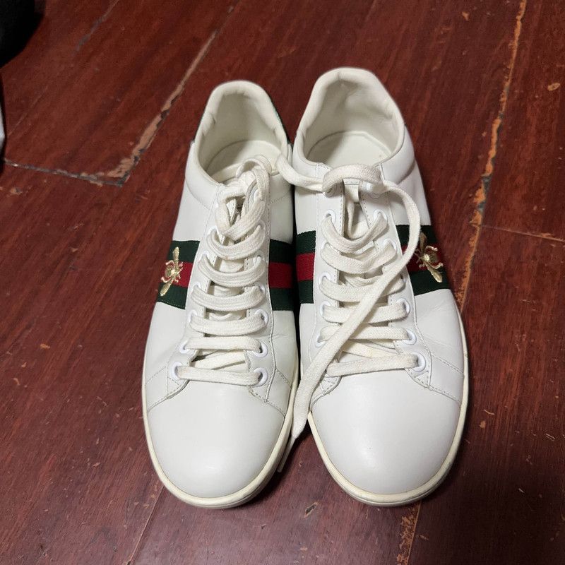 Gucci Gucci White Bee Emblem Sneakers 0079 Size US 5.5 / EU 38 - 2 Thumbnail