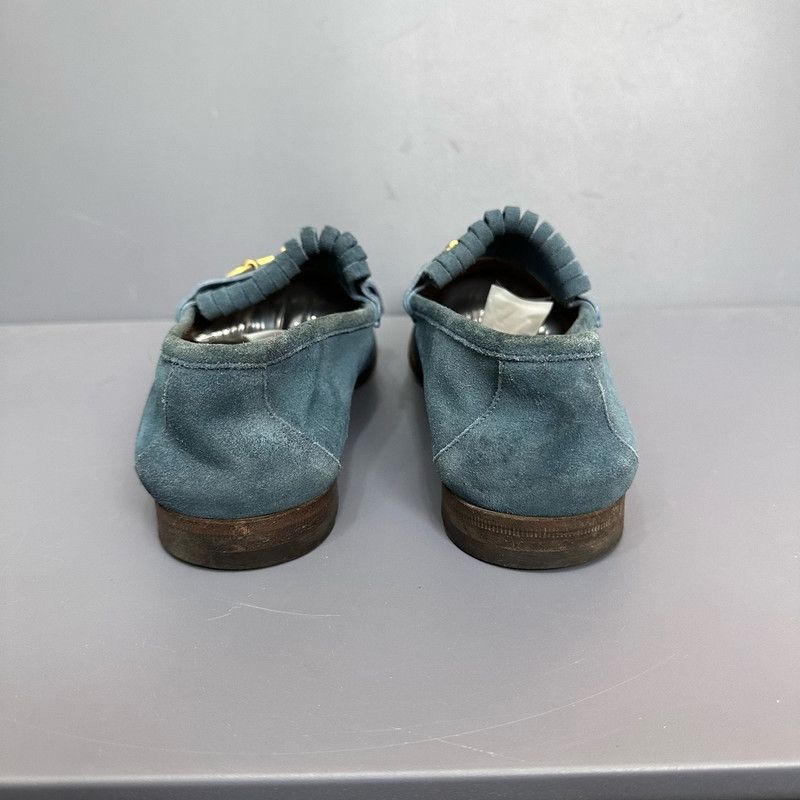 Gucci Gucci Suede Fringed Loafers in Blue 0079 Size US 8 / EU 41 - 3 Thumbnail