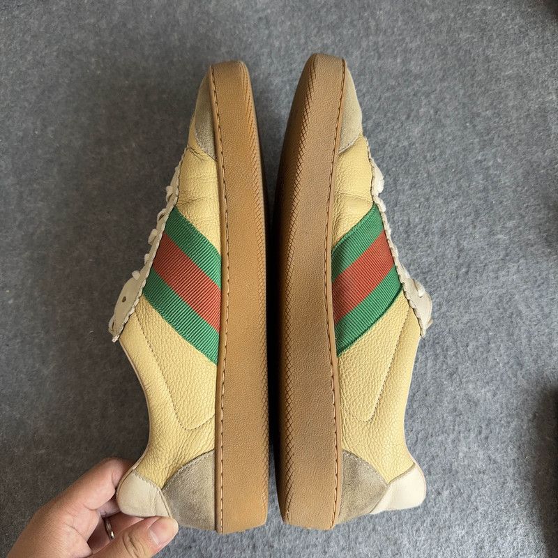 Gucci Gucci G74 Web Leather Low-Top Sneakers 0079 Size US 8.5 / EU 41-42 - 6 Thumbnail
