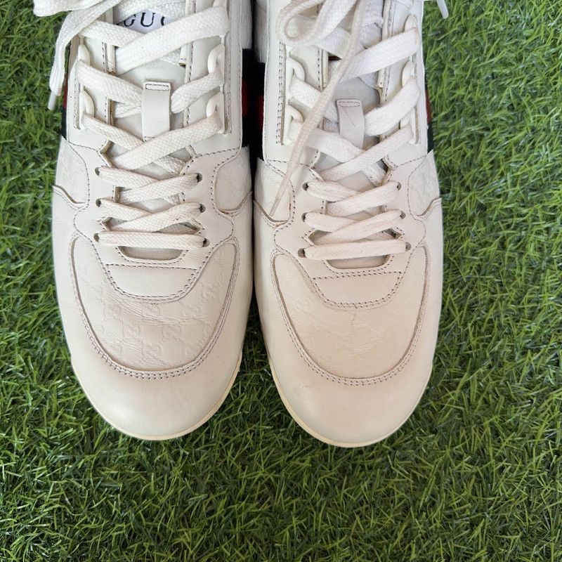 Gucci Gucci GG Monogram Leather Canvas Sneakers 0079 Size US 8 / EU 41 - 11 Thumbnail