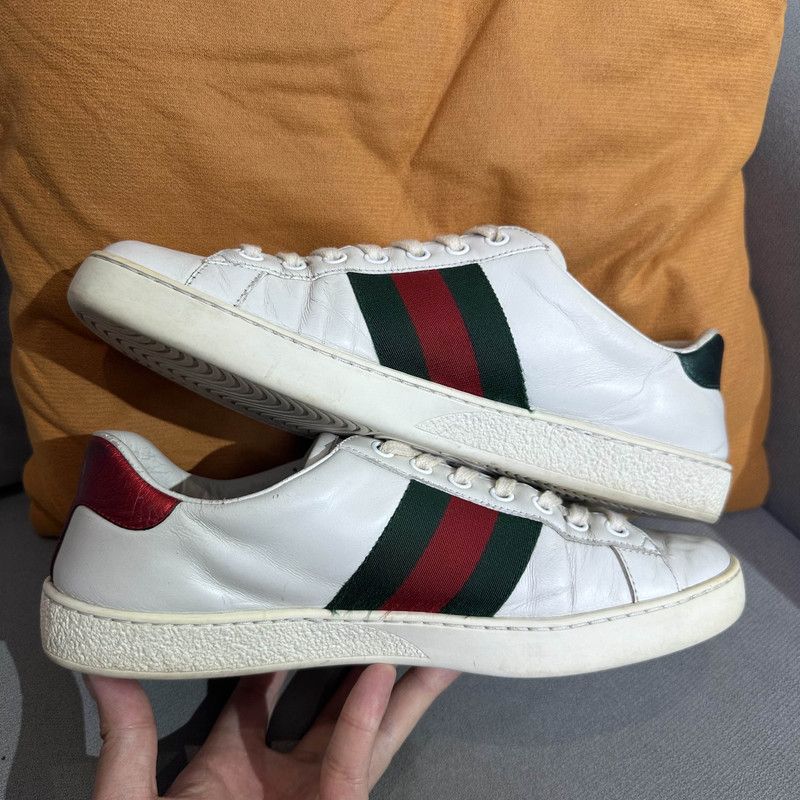 Gucci Gucci Ace Leather Low-Top Sneakers for Men 0079 Size US 8.5 / EU 41-42 - 7 Thumbnail