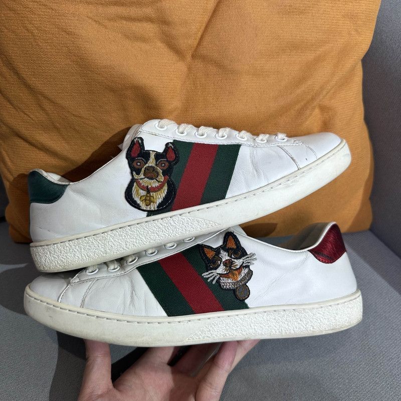 Gucci Gucci Ace Leather Low-Top Sneakers for Men 0079 Size US 8.5 / EU 41-42 - 6 Thumbnail