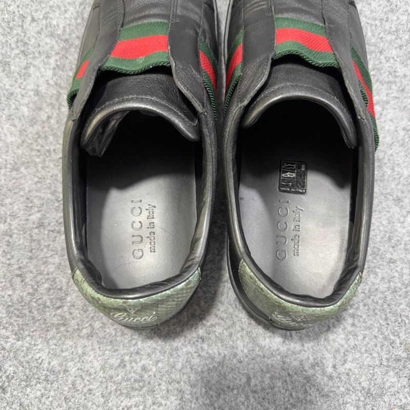 Gucci Gucci Stylish Black Leather Sneakers 0079 Size US 8.5 / EU 41-42 - 6 Thumbnail