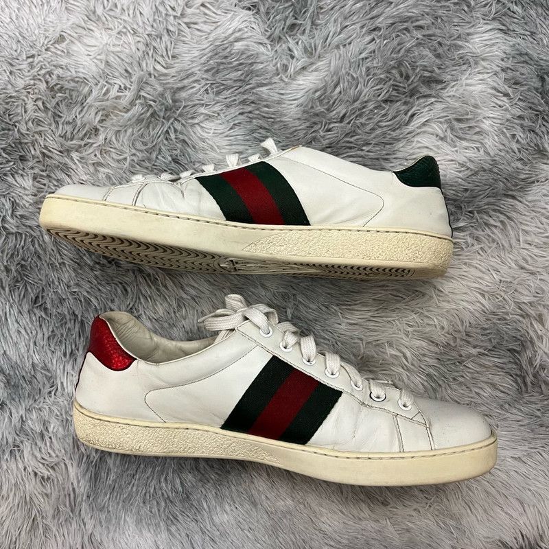 Gucci Gucci Ace Leather Fashion Sneakers for Men 0079 Size US 9.5 / EU 42-43 - 6 Thumbnail