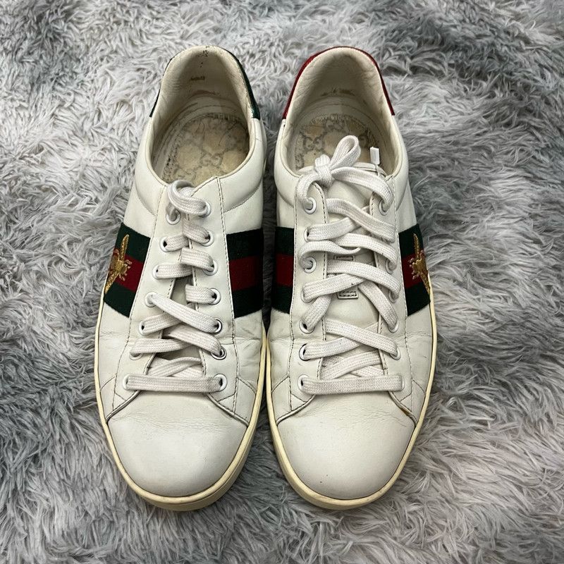 Gucci Gucci Ace Leather Fashion Sneakers for Men 0079 Size US 9.5 / EU 42-43 - 2 Thumbnail