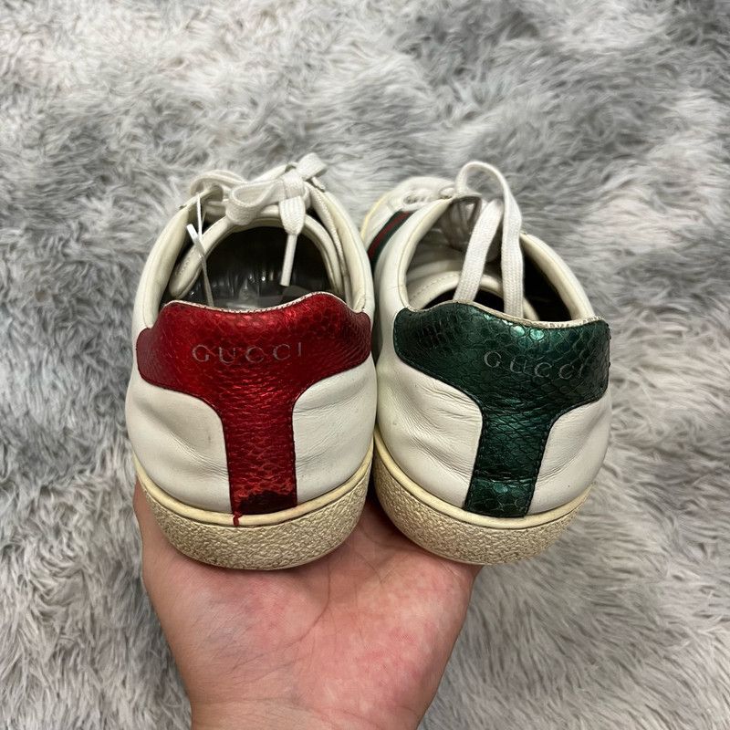 Gucci Gucci Ace Leather Fashion Sneakers for Men 0079 Size US 9.5 / EU 42-43 - 4 Thumbnail
