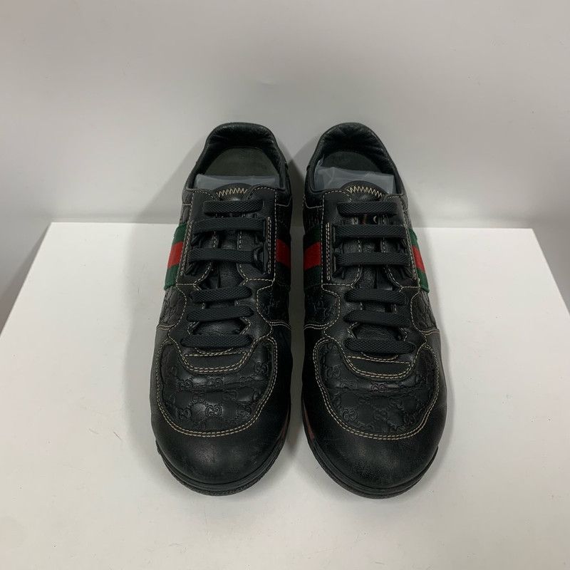 Gucci Gucci Black Leather Low Top Sneakers for Men and Women 0079 Size US 6.5 / EU 39-40 - 2 Thumbnail