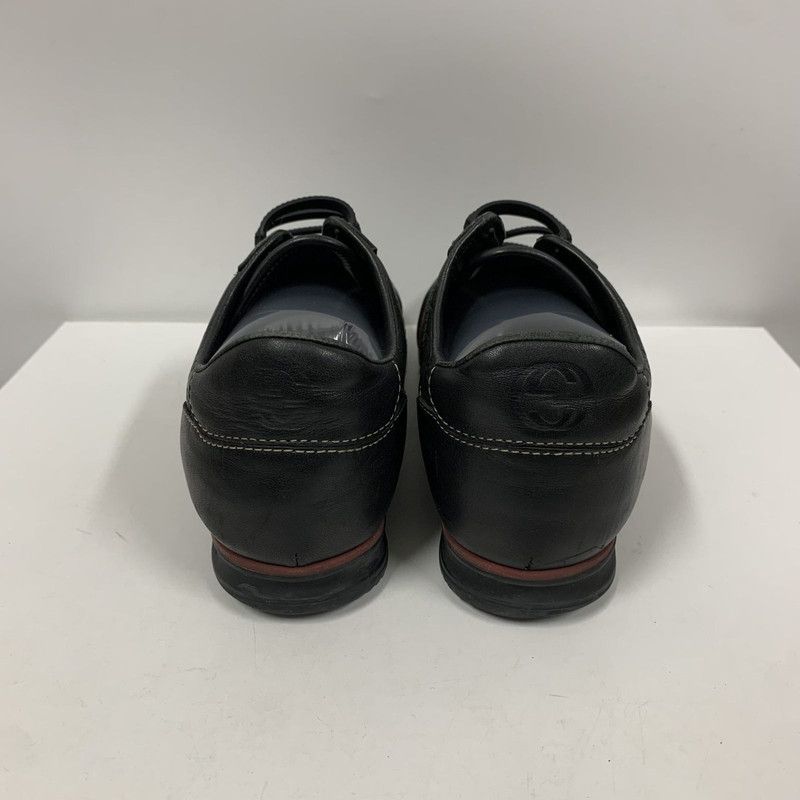 Gucci Gucci Black Leather Low Top Sneakers for Men and Women 0079 Size US 6.5 / EU 39-40 - 3 Thumbnail