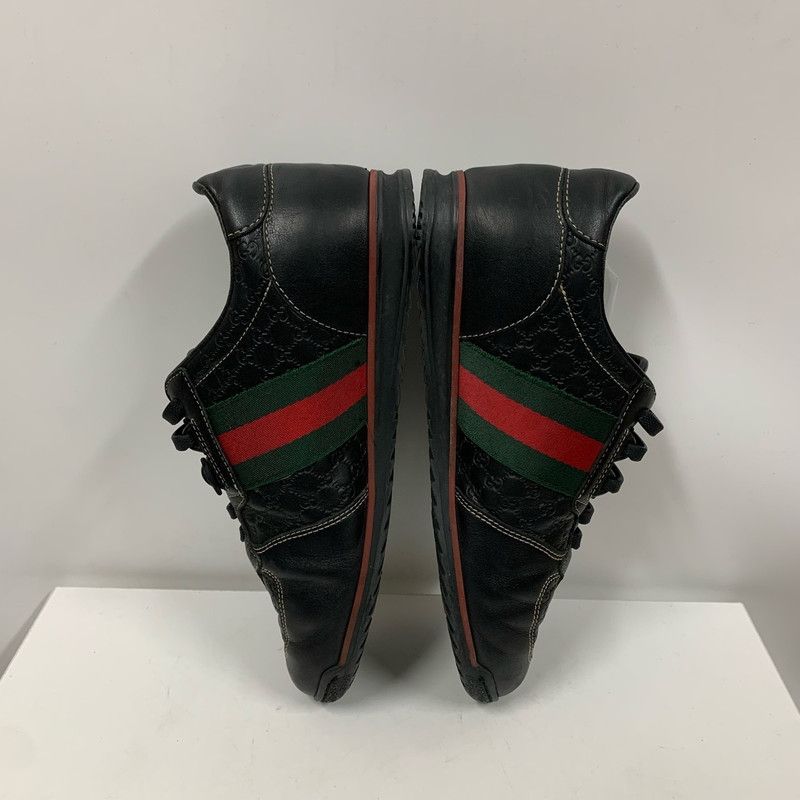 Gucci Gucci Black Leather Low Top Sneakers for Men and Women 0079 Size US 6.5 / EU 39-40 - 6 Thumbnail