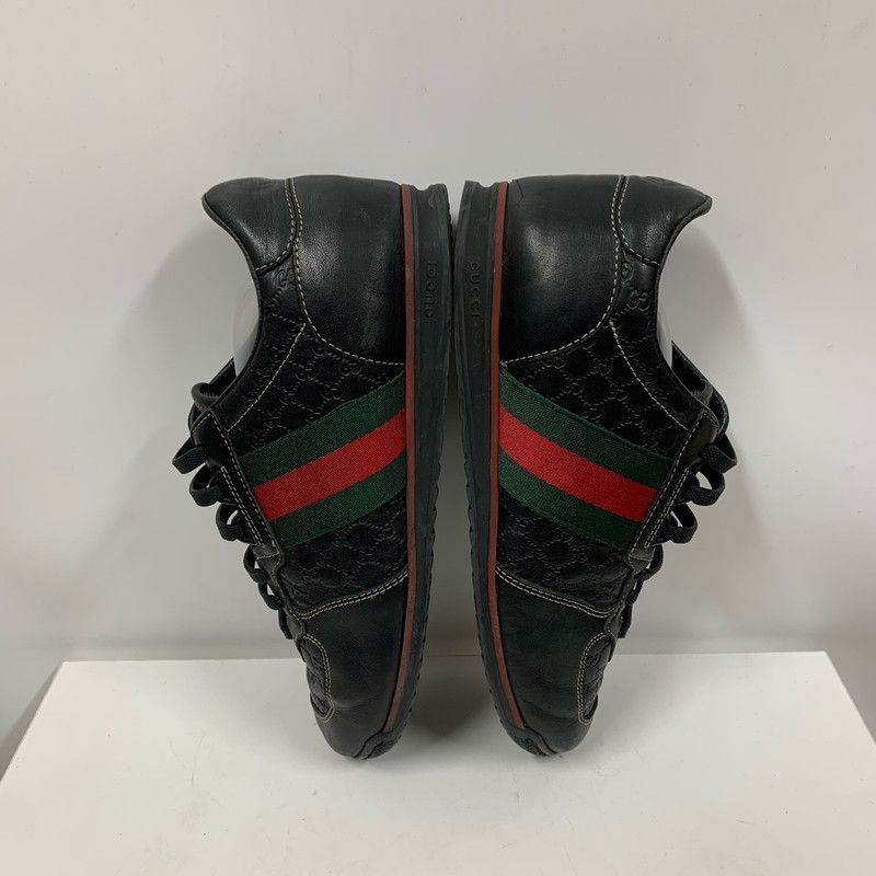 Gucci Gucci Black Leather Low Top Sneakers for Men and Women 0079 Size US 6.5 / EU 39-40 - 5 Thumbnail