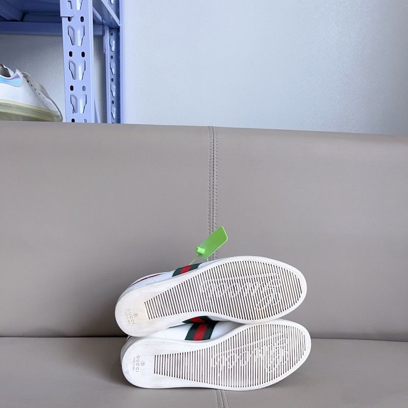 Gucci Gucci High-Top Sneakers in White 0079 Size US 5.5 / EU 38 - 7 Thumbnail