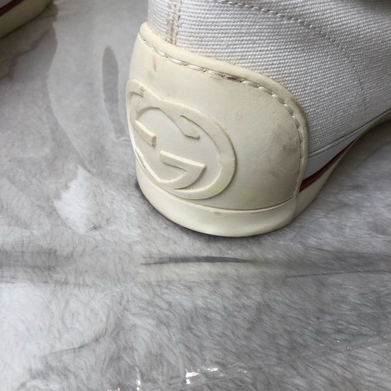 Gucci Gucci High-Top Sneakers with Red and Green Stripe 0079 Size US 8 / EU 41 - 13 Thumbnail