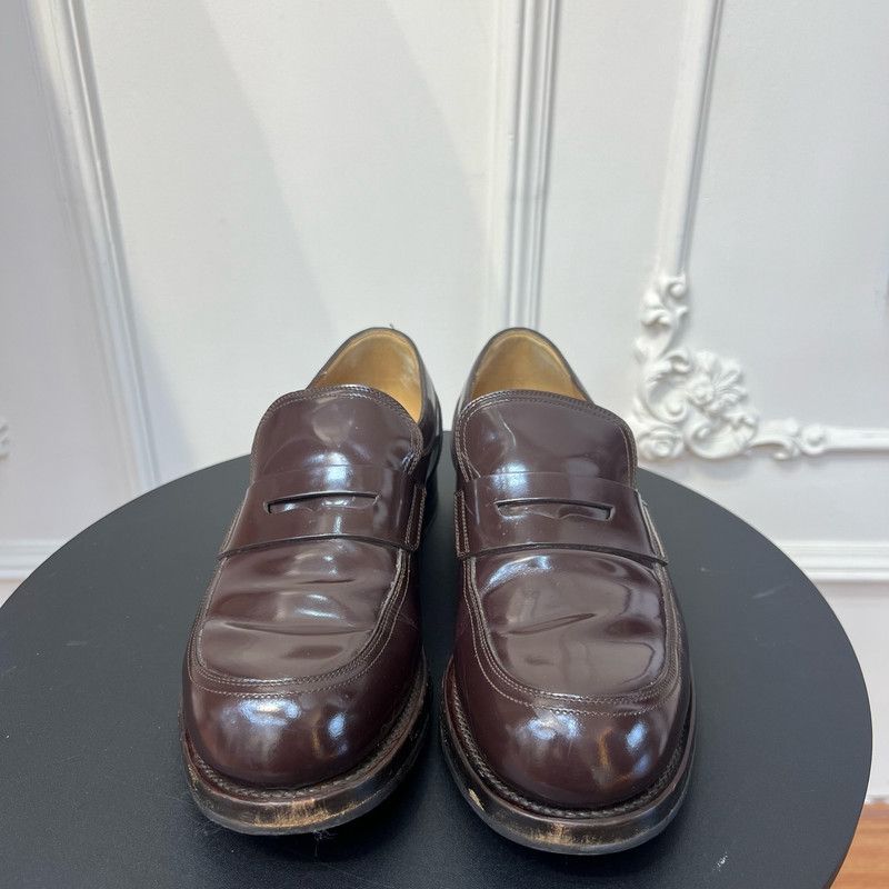 Gucci Gucci Brown Leather Casual Loafers for Men 0079 Size US 8.5 / EU 41-42 - 2 Thumbnail