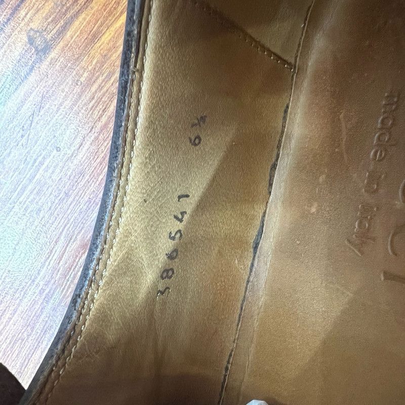 Gucci Gucci Brown Leather Casual Loafers for Men 0079 Size US 8.5 / EU 41-42 - 8 Thumbnail