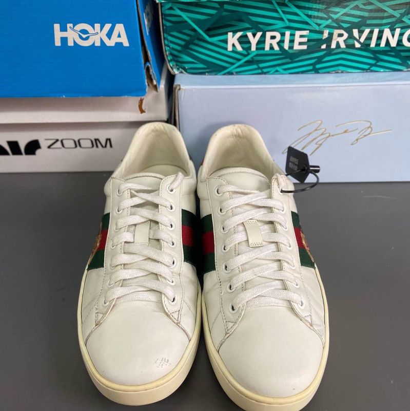 Gucci Gucci Ace Leather Fashion Sneakers for Men 0079 Size US 8.5 / EU 41-42 - 2 Thumbnail