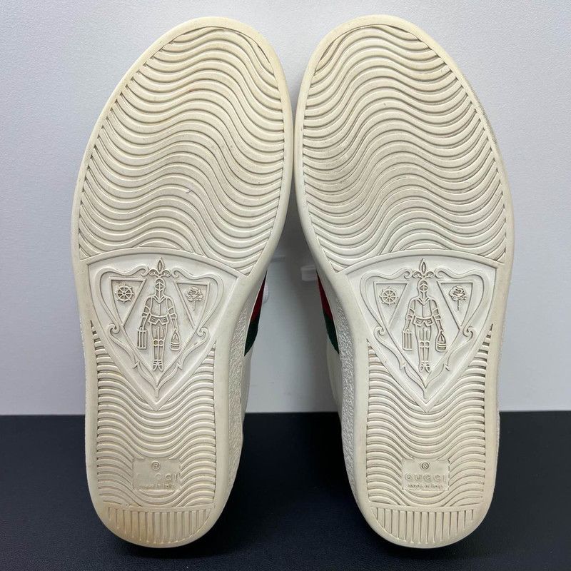 Gucci Gucci Ace Leather Fashion Sneakers for Men 0079 Size US 8.5 / EU 41-42 - 4 Thumbnail