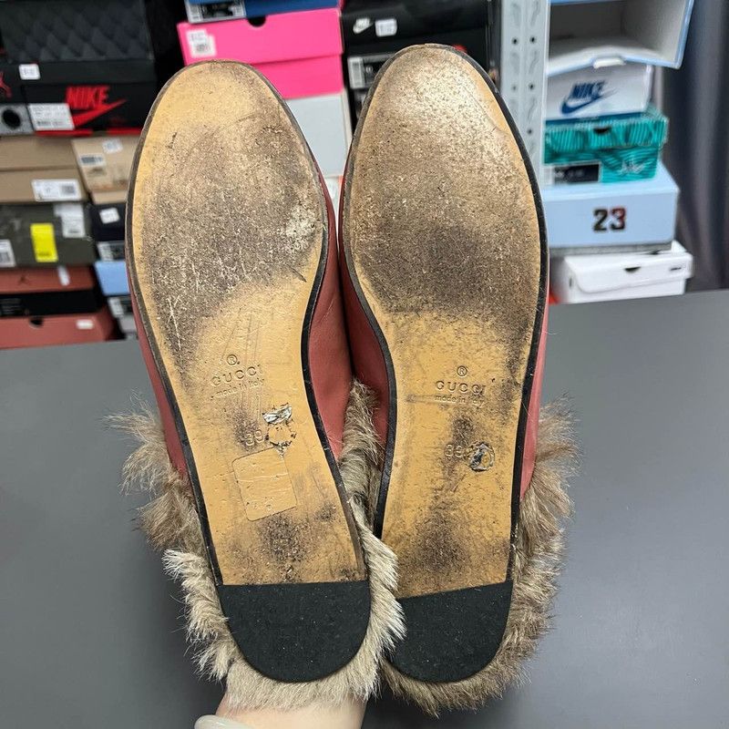 Gucci Gucci Pink Mule Shoes with Fur Detail 0079 Size US 8.5 / EU 41-42 - 4 Thumbnail
