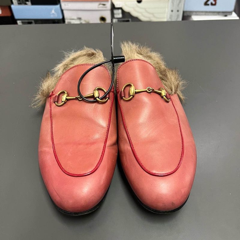 Gucci Gucci Pink Mule Shoes with Fur Detail 0079 Size US 8.5 / EU 41-42 - 2 Thumbnail