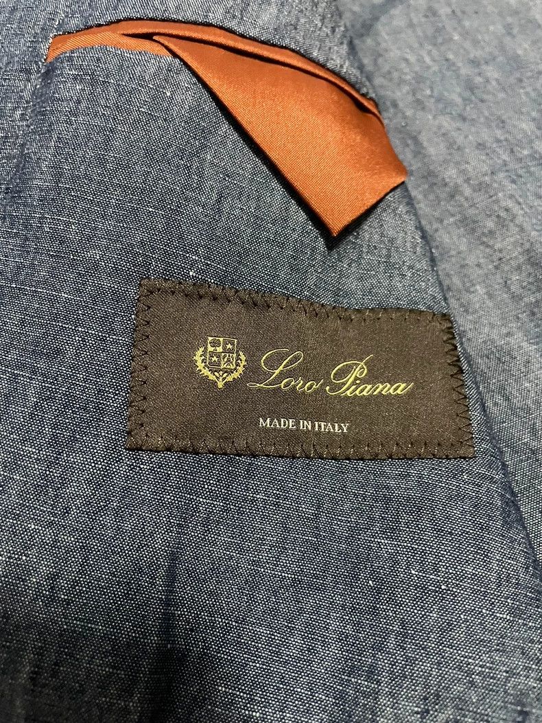Loro Piana Loro Piana Men's Double-Breasted Denim Jacket Size US S / EU 44-46 / 1 - 6 Thumbnail