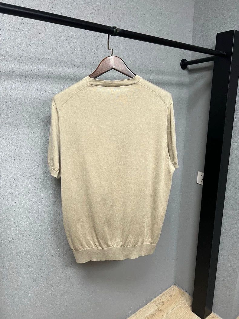 Loro Piana Loro Piana Beige Sea Island Cotton T-shirt Size US XL / EU 56 / 4 - 2 Thumbnail
