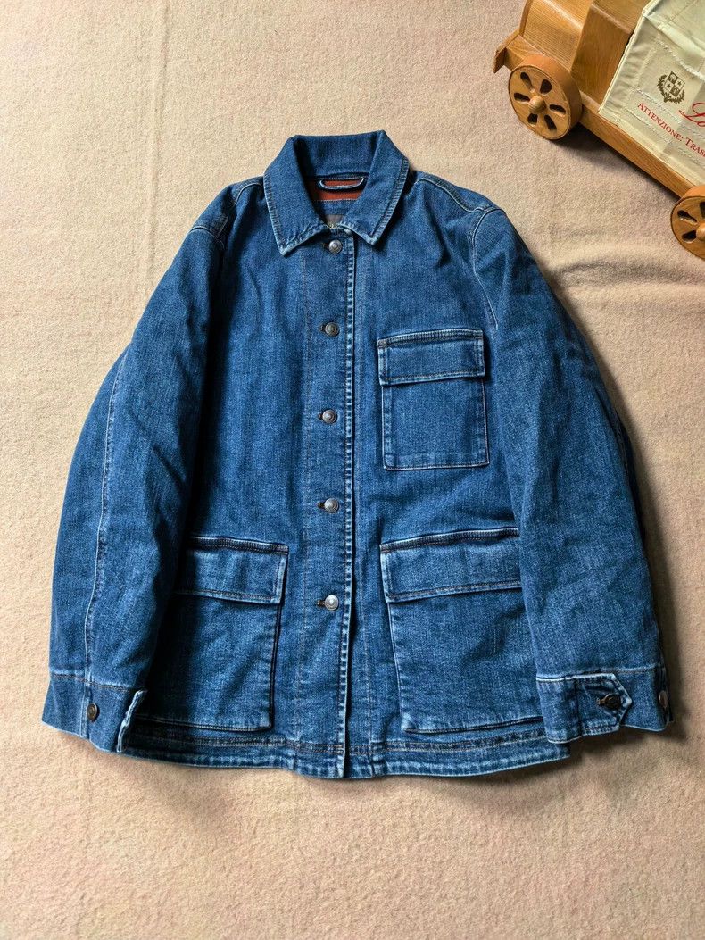 Loro Piana Loro Piana Vintage Washed Denim Coat Size US M / EU 48-50 / 2 - 7 Thumbnail