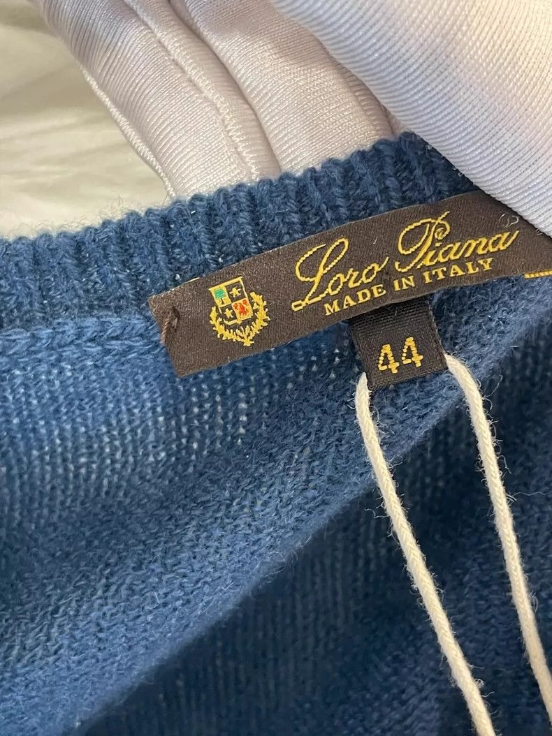 Loro Piana Loro Piana Blue Cashmere Sweater Size US L / EU 52-54 / 3 - 3 Thumbnail