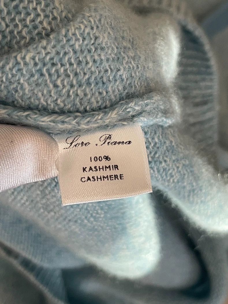 Loro Piana Loro Piana Blue Cashmere V-Neck Sweater Size US M / EU 48-50 / 2 - 5 Thumbnail