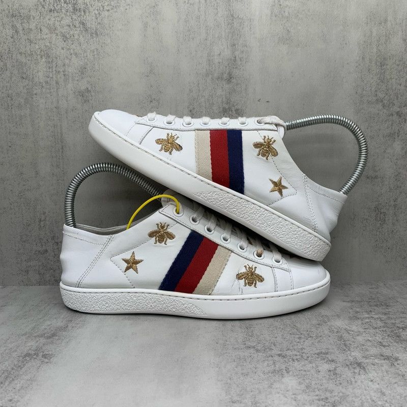 Gucci Gucci Ace Sneakers with Bees and Stars 0079 Size US 5 / IT 35 - 2 Thumbnail