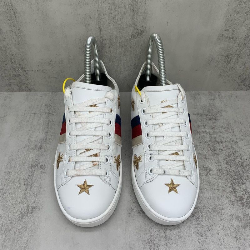 Gucci Gucci Ace Sneakers with Bees and Stars 0079 Size US 5 / IT 35 - 4 Thumbnail