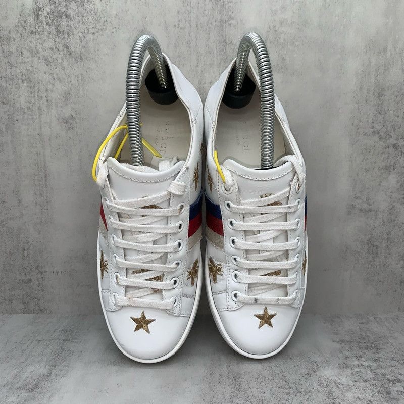Gucci Gucci Ace Sneakers with Bees and Stars 0079 Size US 5 / IT 35 - 6 Thumbnail
