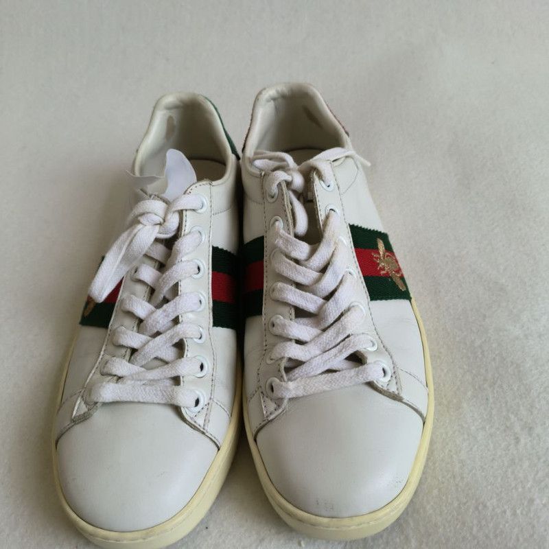 Gucci Gucci Ace Leather Sneakers with Bee Design 0079 Size US 6 / IT 36 - 2 Thumbnail