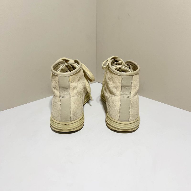 Gucci Gucci Vintage High-Top Canvas Sneakers for Women 0079 Size US 5 / IT 35 - 3 Thumbnail