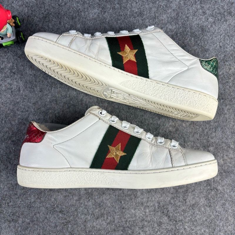 Gucci Gucci Ace Leather Sneakers with Pineapple Embroidery 0079 Size US 4.5 / IT 34.5 - 7 Thumbnail