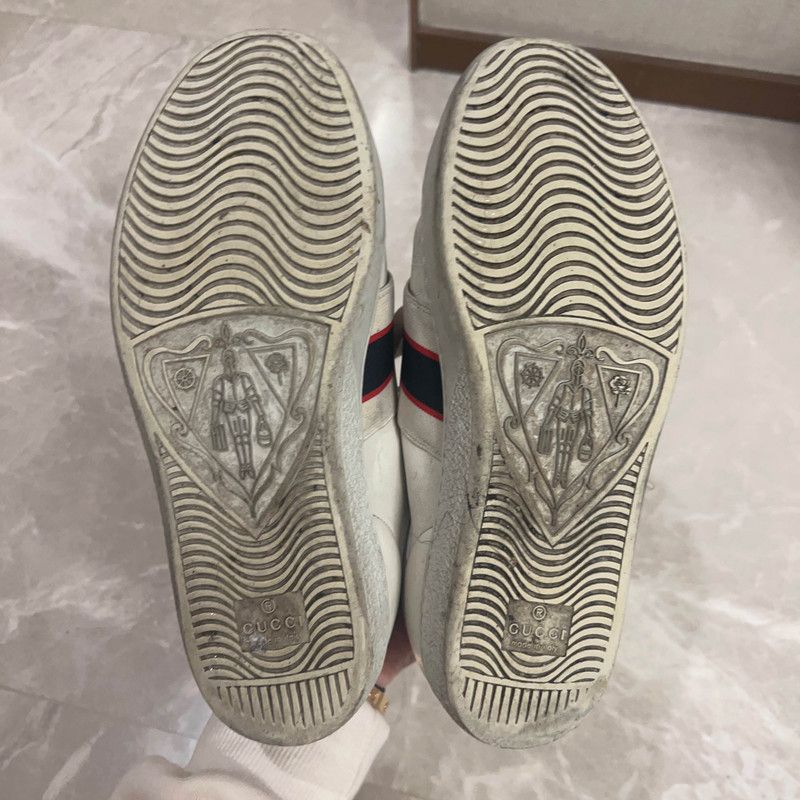 Gucci Gucci ACE Embroidered Lace-Up Sneakers Women's 0079 Size US 5 / IT 35 - 4 Thumbnail