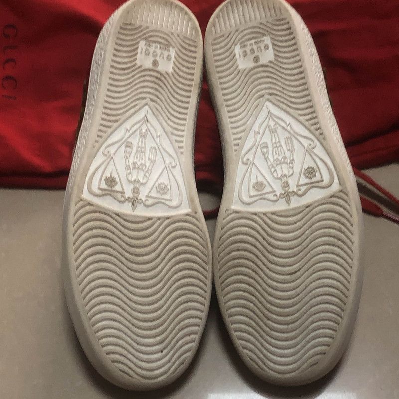 Gucci Gucci Ace Rose Embroidered Low-Top Sneakers 0079 Size US 5.5 / IT 35.5 - 6 Thumbnail