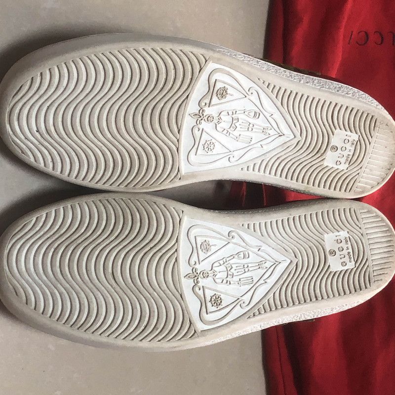 Gucci Gucci Ace Rose Embroidered Low-Top Sneakers 0079 Size US 5.5 / IT 35.5 - 4 Thumbnail
