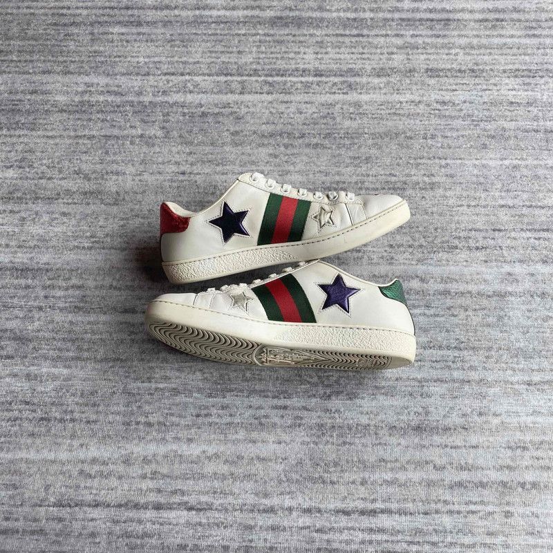 Gucci Gucci Ace Star Pattern Fashion Sneakers for Women 0079 Size US 6 / IT 36 - 9 Thumbnail