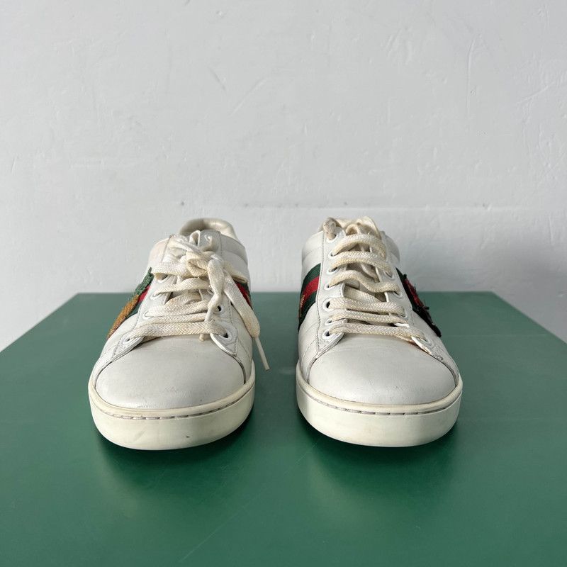 Gucci Gucci Ace Leather Pineapple Embroidered Sneakers 0079 Size US 6 / IT 36 - 2 Thumbnail