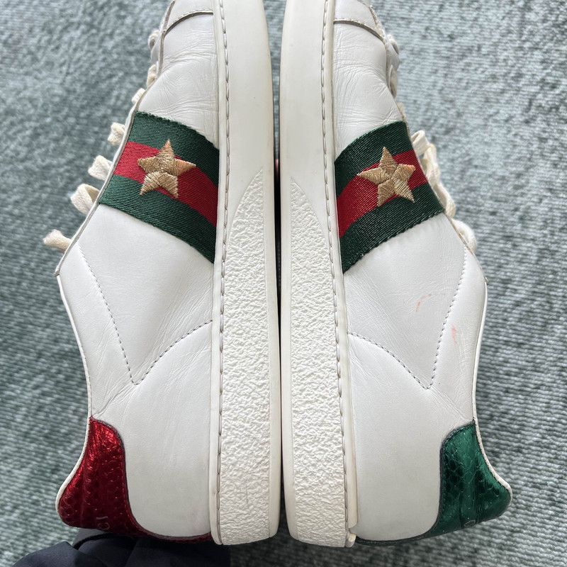 Gucci Gucci Ace Leather Pineapple Embroidered Sneakers 0079 Size US 6 / IT 36 - 8 Thumbnail