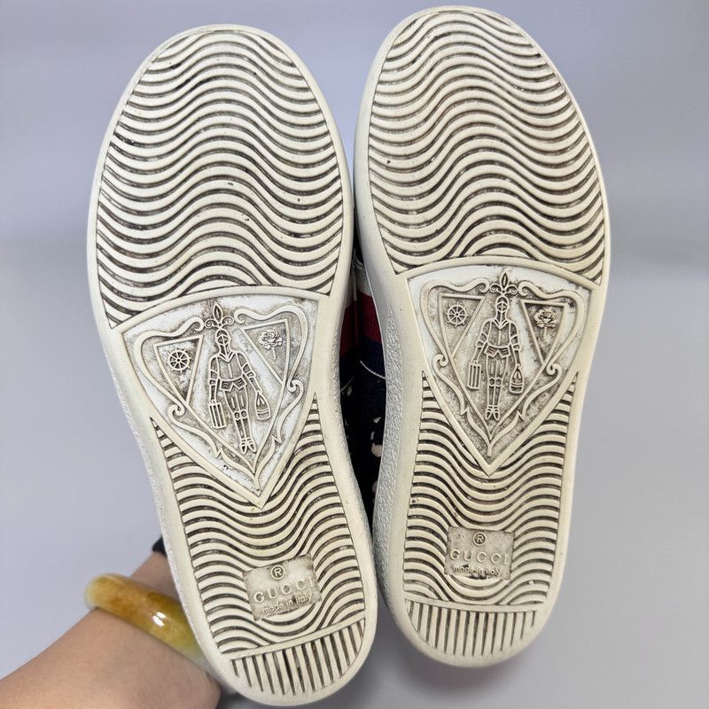 Gucci Gucci Lace-Trimmed Ace Low-Top Fashion Sneakers 0079 Size US 5 / IT 35 - 4 Thumbnail