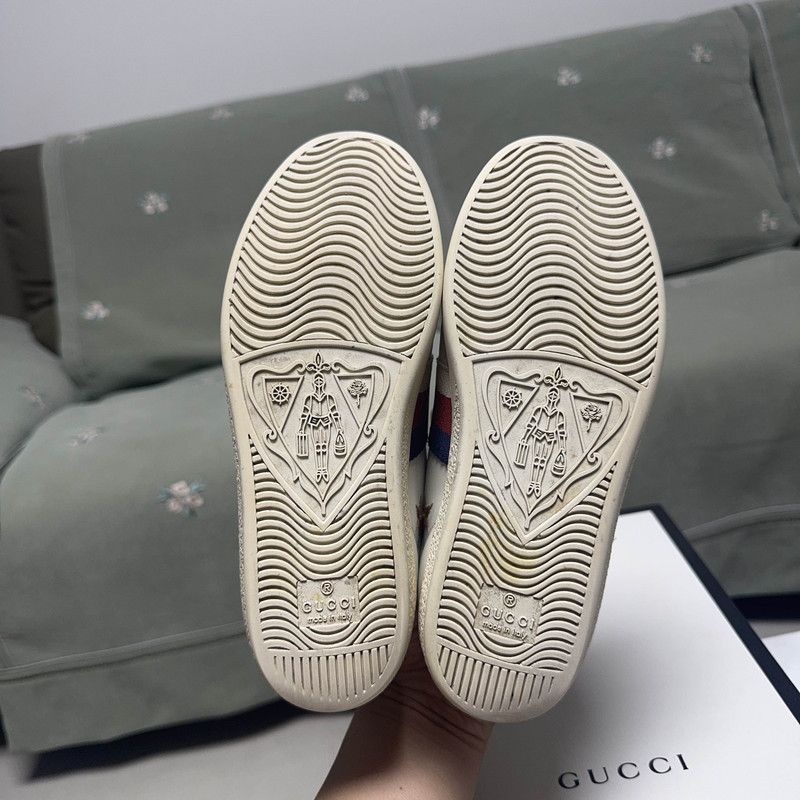Gucci Gucci Ace Bee and Star Low-Top Sneakers 0079 Size US 5 / IT 35 - 4 Thumbnail