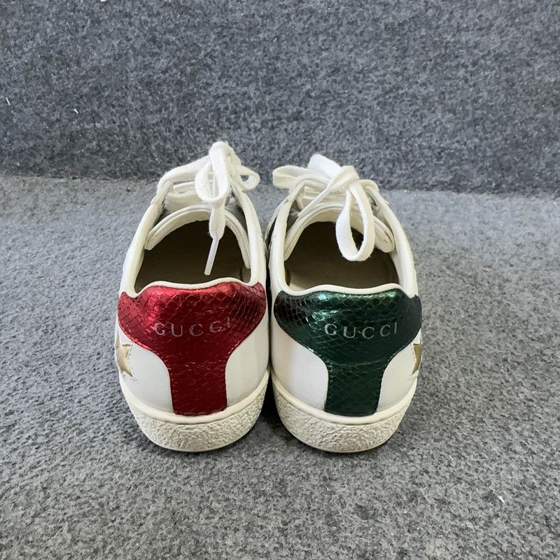 Gucci Gucci Ace Leather Star Sneakers for Women 0079 Size US 5 / IT 35 - 3 Thumbnail