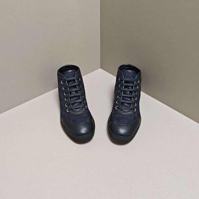 Gucci Gucci Black High-Top Fashion Sneakers for Women 0079 Size US 5 / IT 35 - 2 Thumbnail